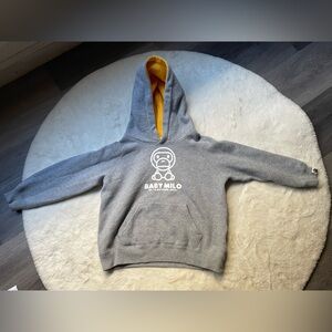 Baby Milo Gray Hoodie Bape kids hoodie